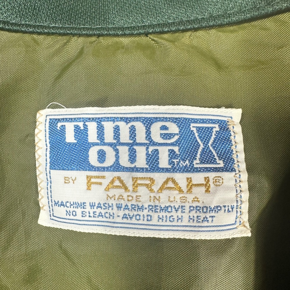 Time Out by Farah Vintage Green Utility Workwear Button Up Shirt Men's Large‎ - Picture 2 of 9